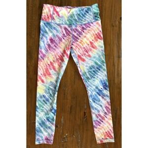 ATHLETA Leggings Women Small Love Proudly 7/8 Tight Rainbow Tie-Dye High Rise
